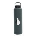 Bluewave Lifestyle Bluewave Lifestyle GG150LC-Grey 750ml Reusable Glass Water Bottle With Loop Cap and Free Silicone Sleeve - Graphite GG150LC-Grey